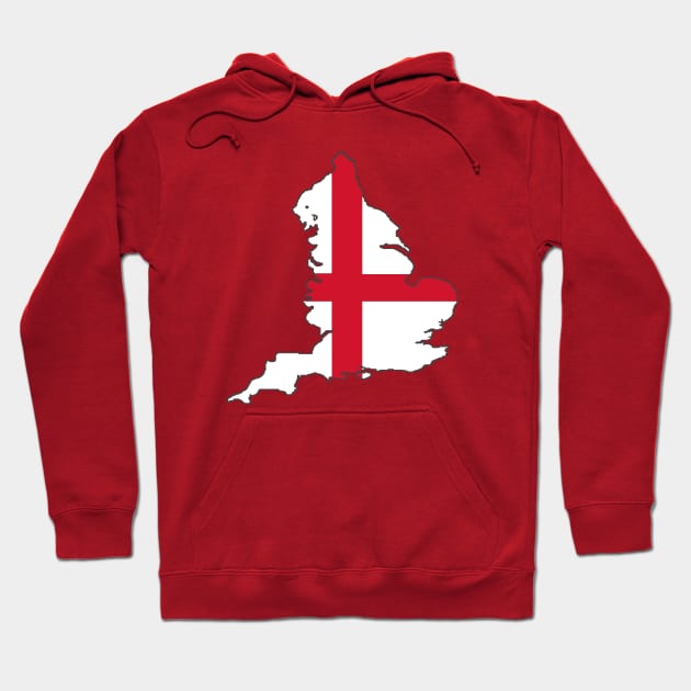 England And St George Cross Flag Hoodie by taiche